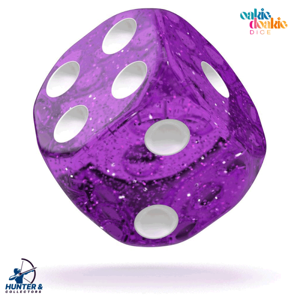 Oakie Doakie Dice W6 Würfel 16 mm Speckled - Lila 12 Stück